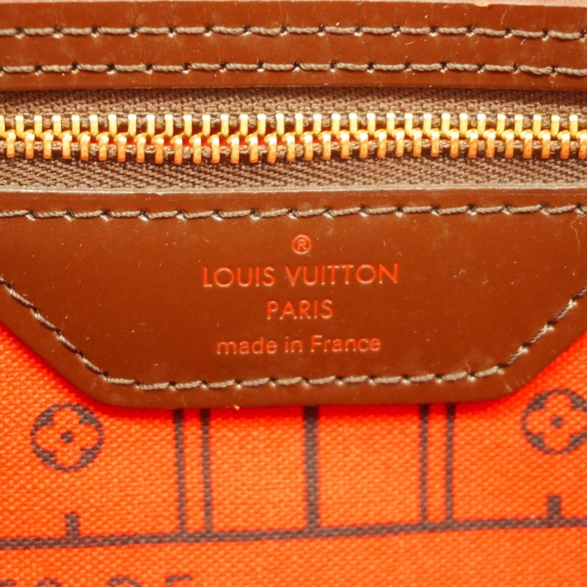 Louis Vuitton Neverfull MM, Brown, Canvas, tote