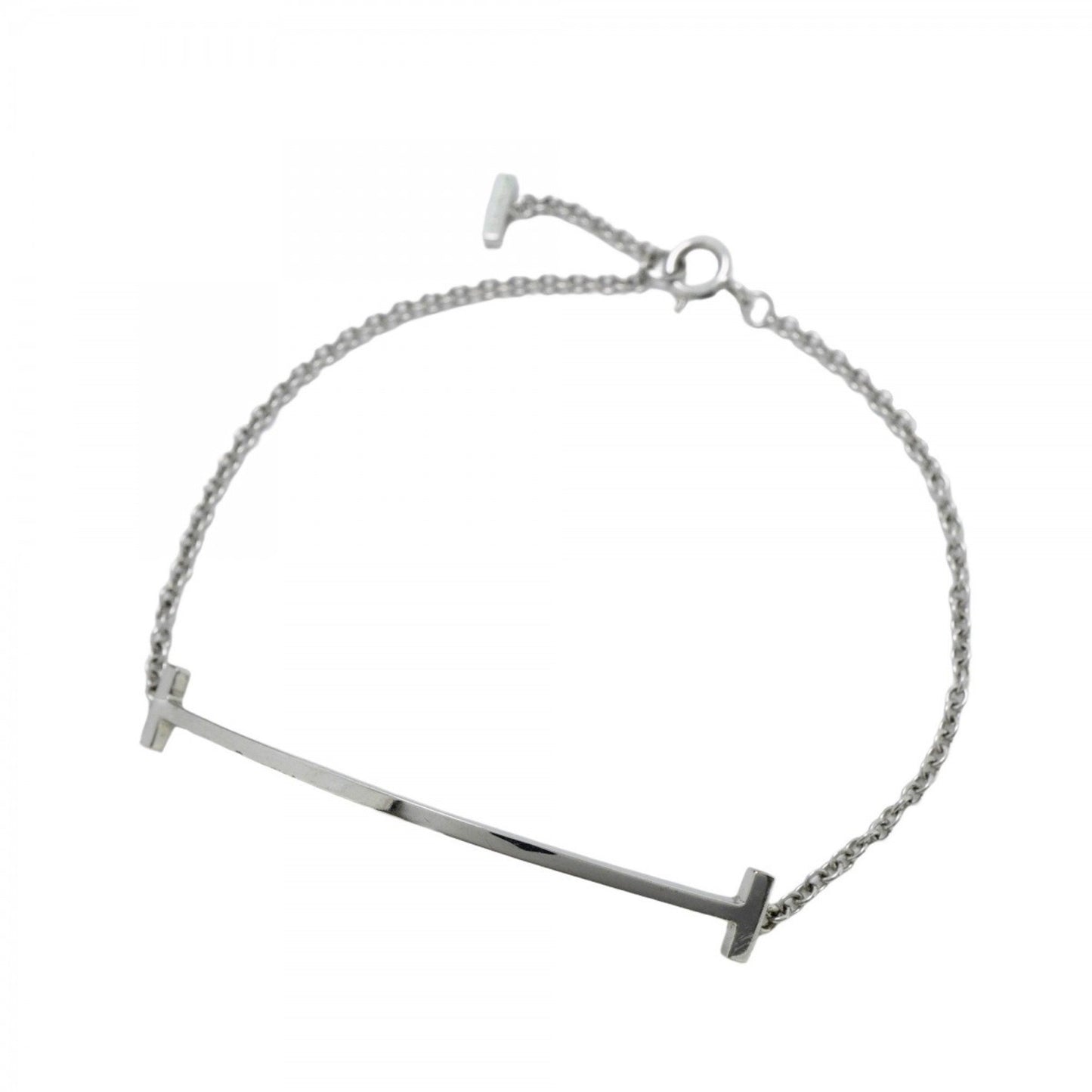 Tiffany & Co T Smile, Silver, White Gold, bracelet