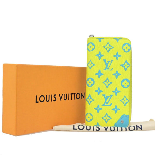 Louis Vuitton Zippy Wallet Vertical, Yellow, Canvas, wallet