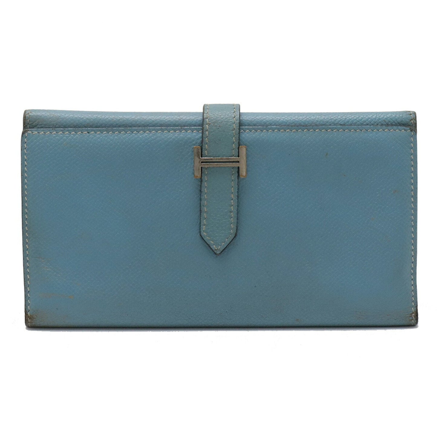 Hermès Béarn, Blue, Leather, wallet