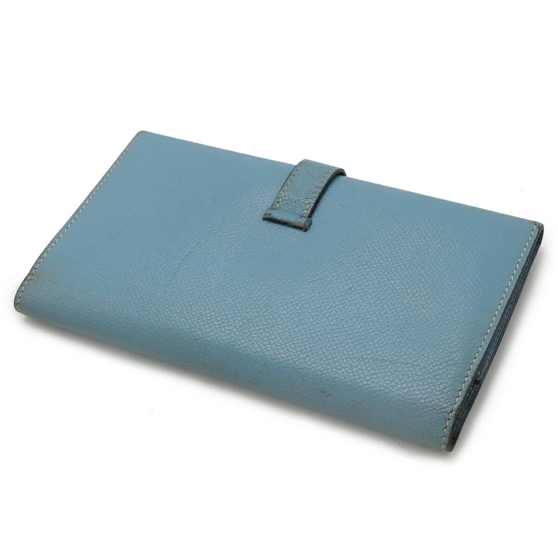 Hermès Béarn, Blue, Leather, wallet