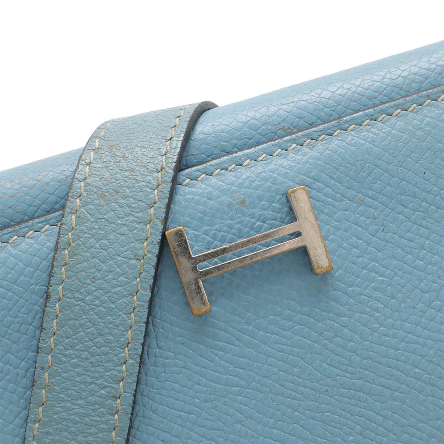 Hermès Béarn, Blue, Leather, wallet