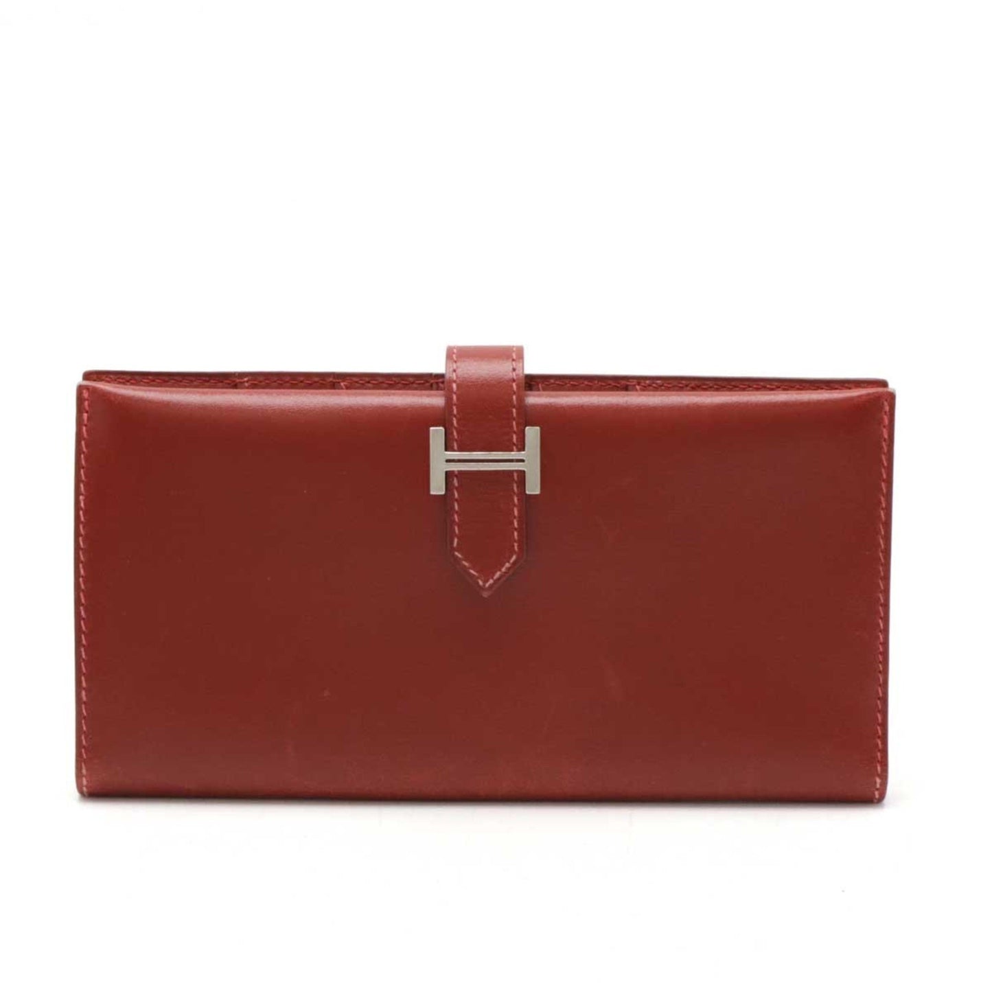 Hermès Béarn, Red, Leather, wallet