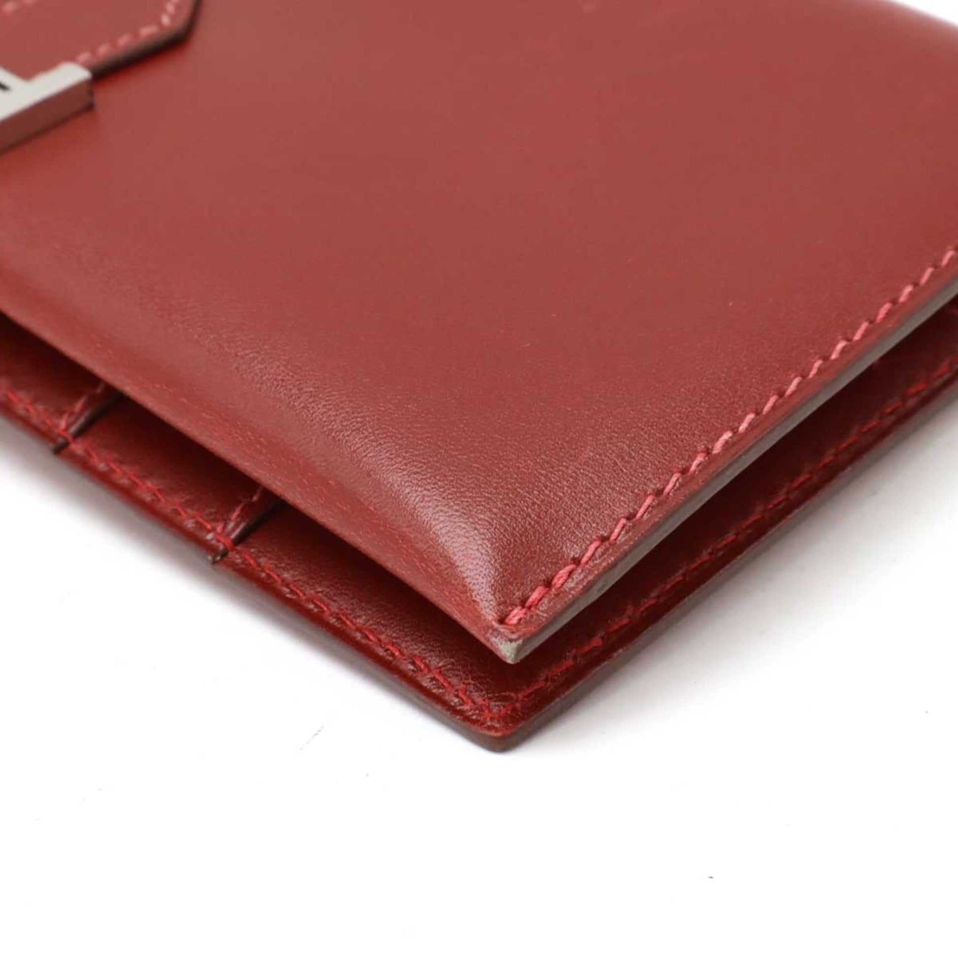 Hermès Béarn, Red, Leather, wallet