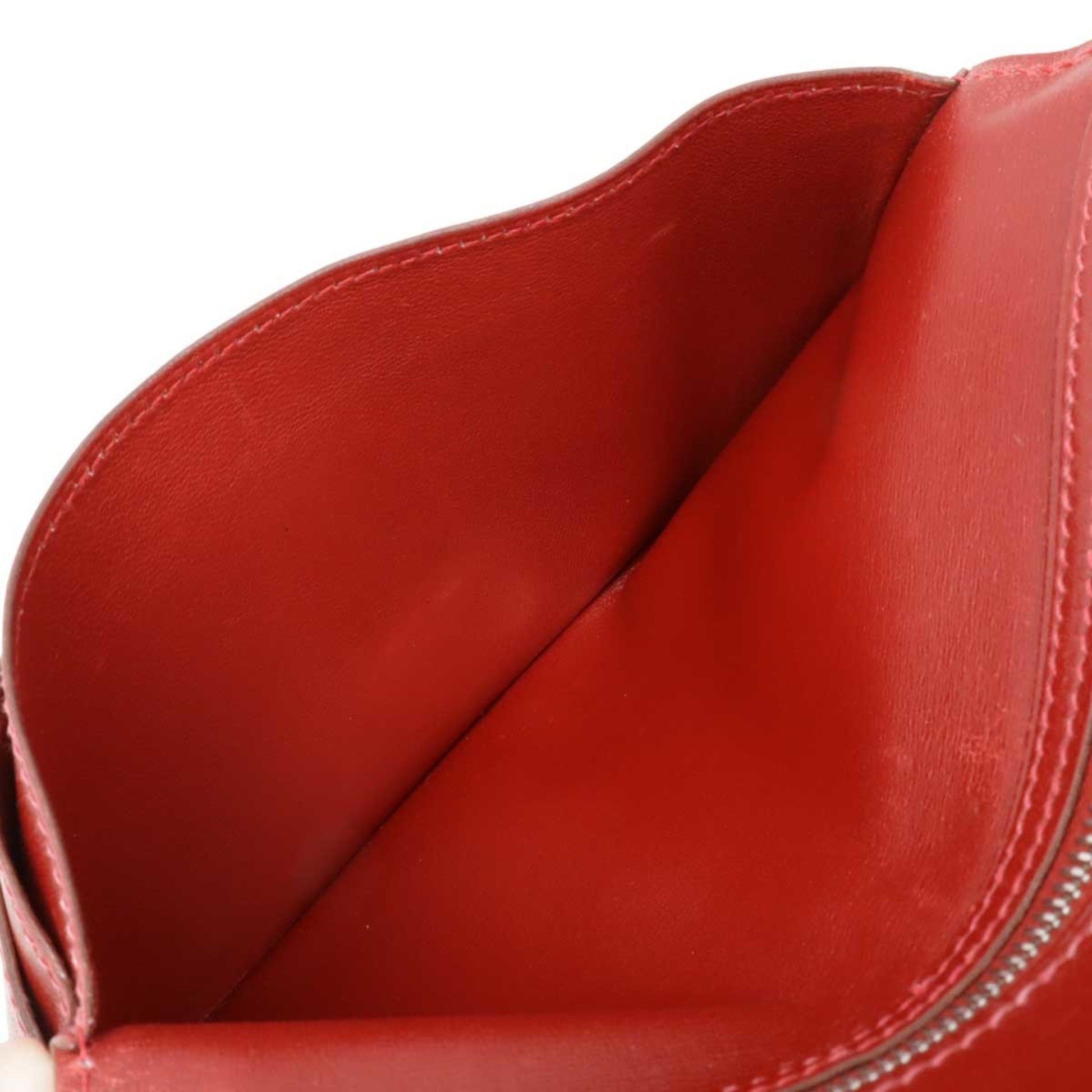 Hermès Béarn, Red, Leather, wallet