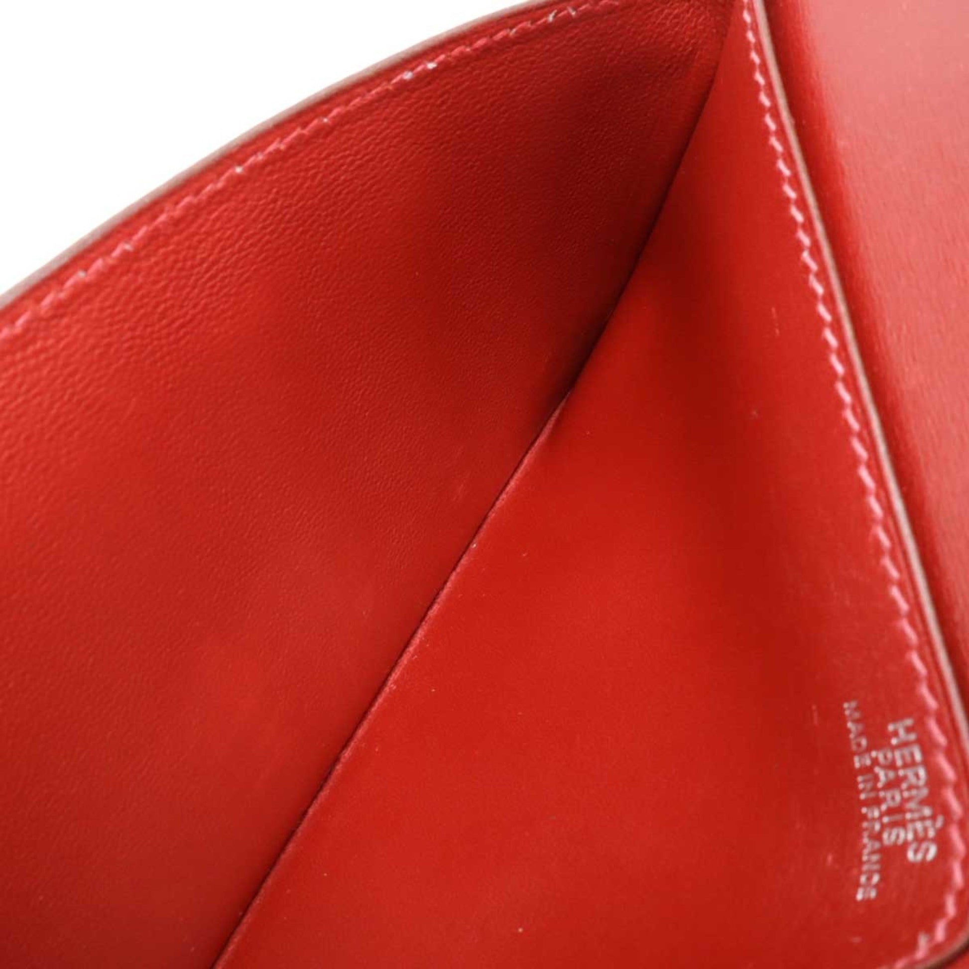 Hermès Béarn, Red, Leather, wallet