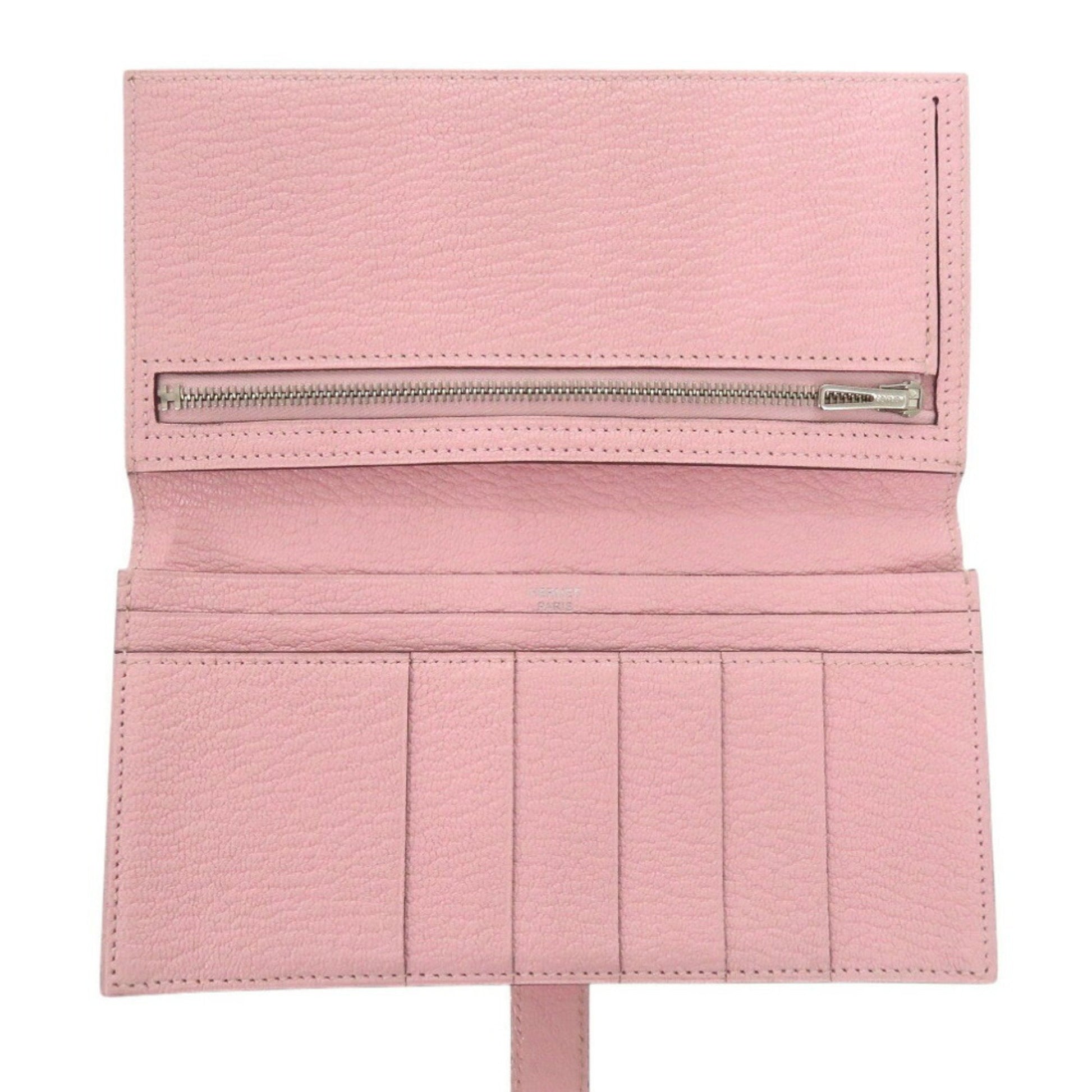 Hermès Béarn, Pink, Leather, wallet