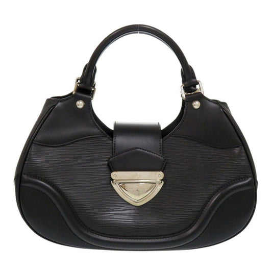 Louis Vuitton Montaigne, Black, Leather, handbag