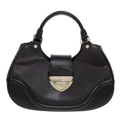 Louis Vuitton Montaigne, Black, Leather, handbag
