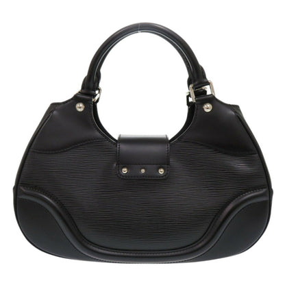 Louis Vuitton Montaigne, Black, Leather, handbag