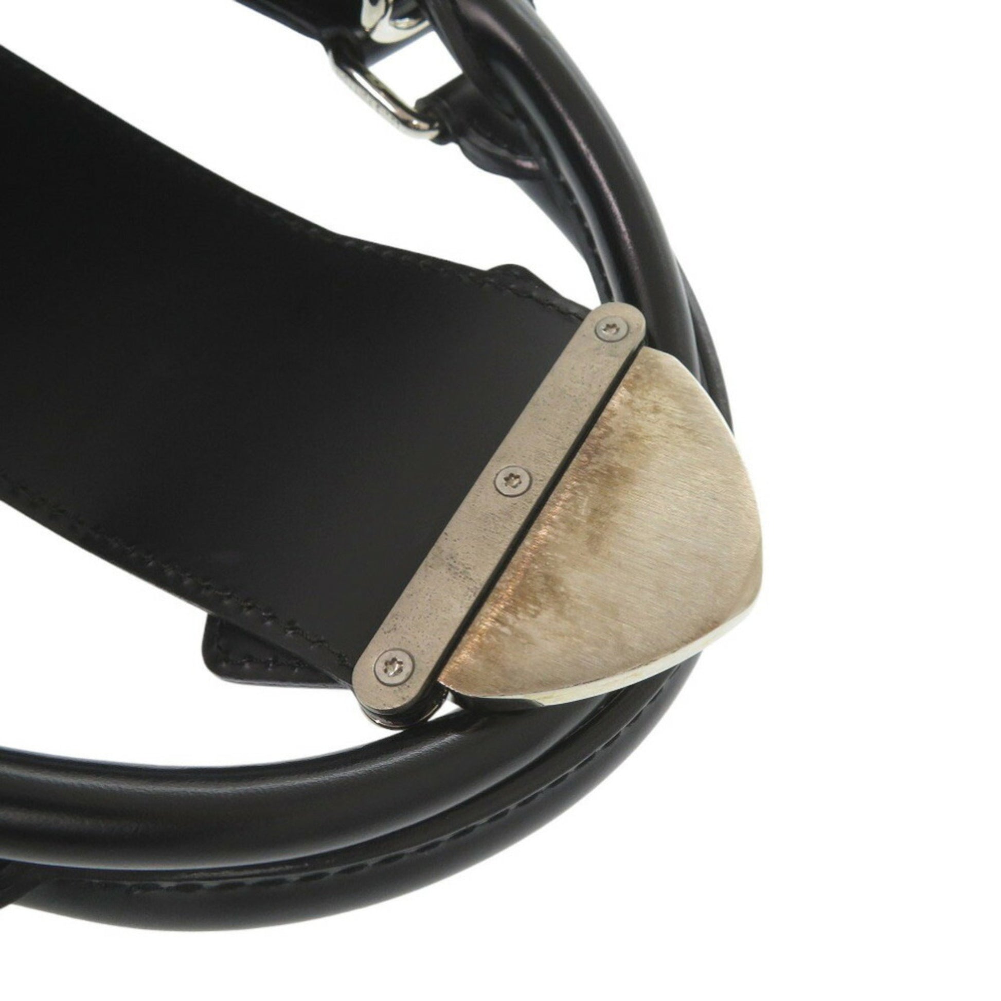 Louis Vuitton Montaigne, Black, Leather, handbag