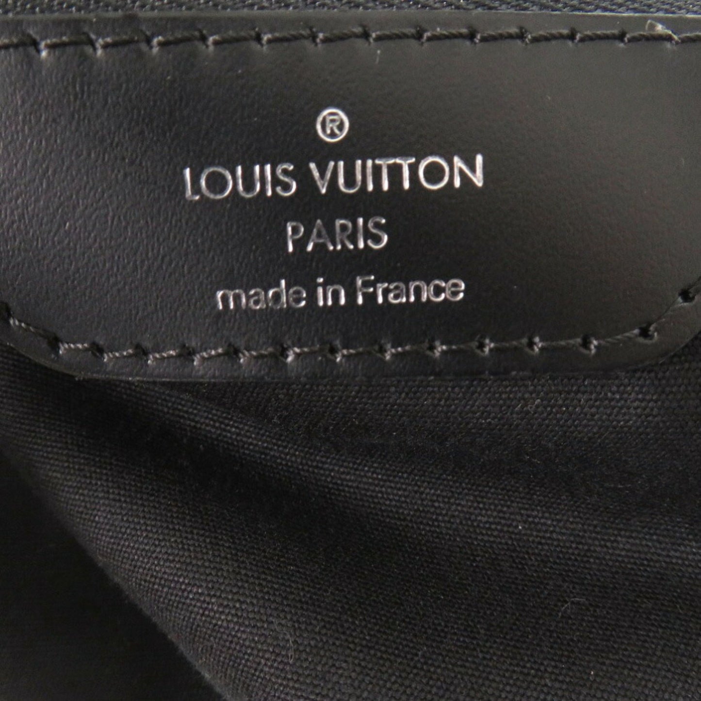 Louis Vuitton Montaigne, Black, Leather, handbag