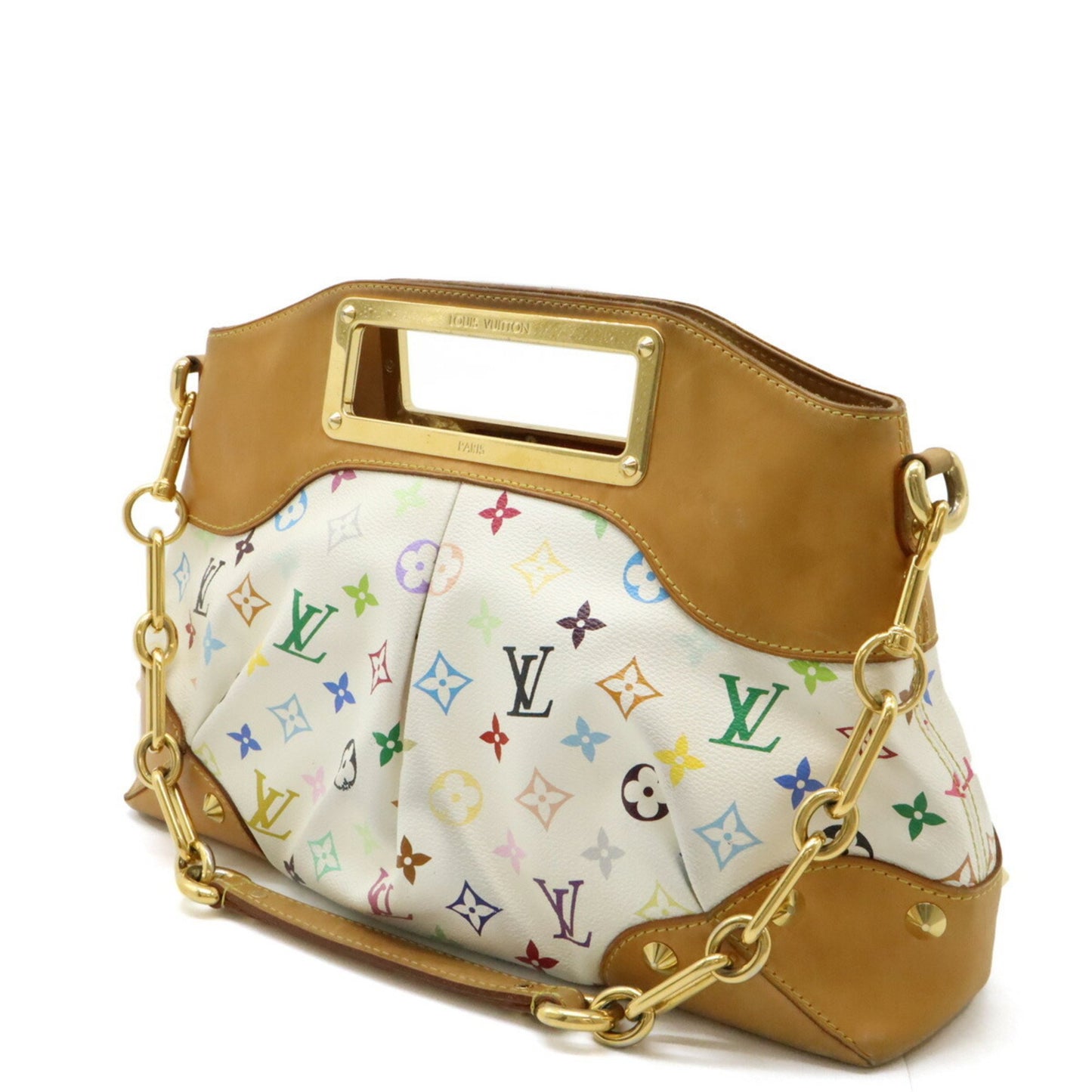 Louis Vuitton Judy, White, Canvas, travel