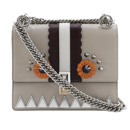 Fendi Kan I, Beige, Leather, shoulder