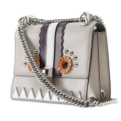 Fendi Kan I, Beige, Leather, shoulder