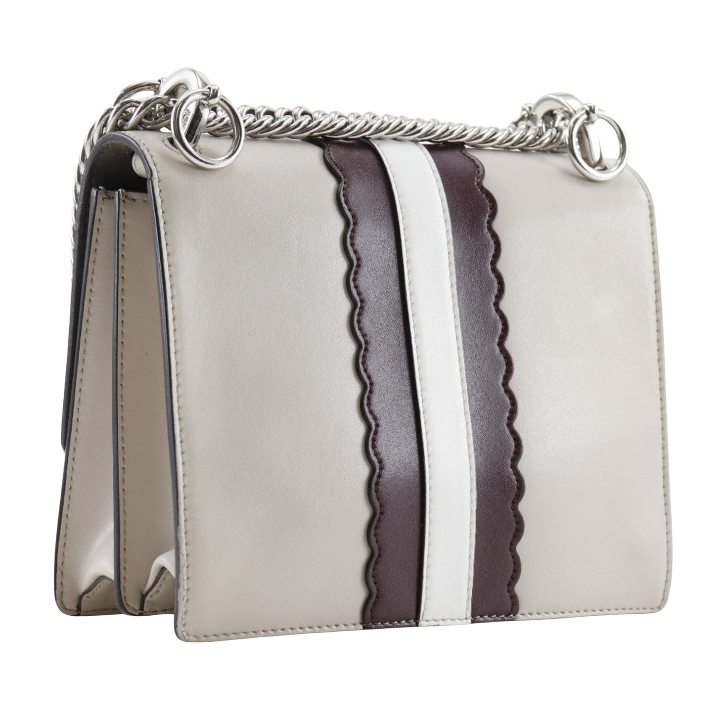 Fendi Kan I, Beige, Leather, shoulder