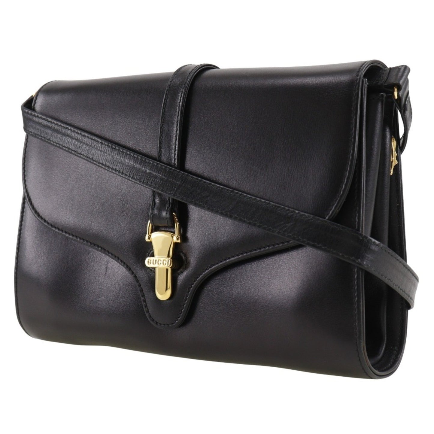 Gucci, Black, Leather, shoulder