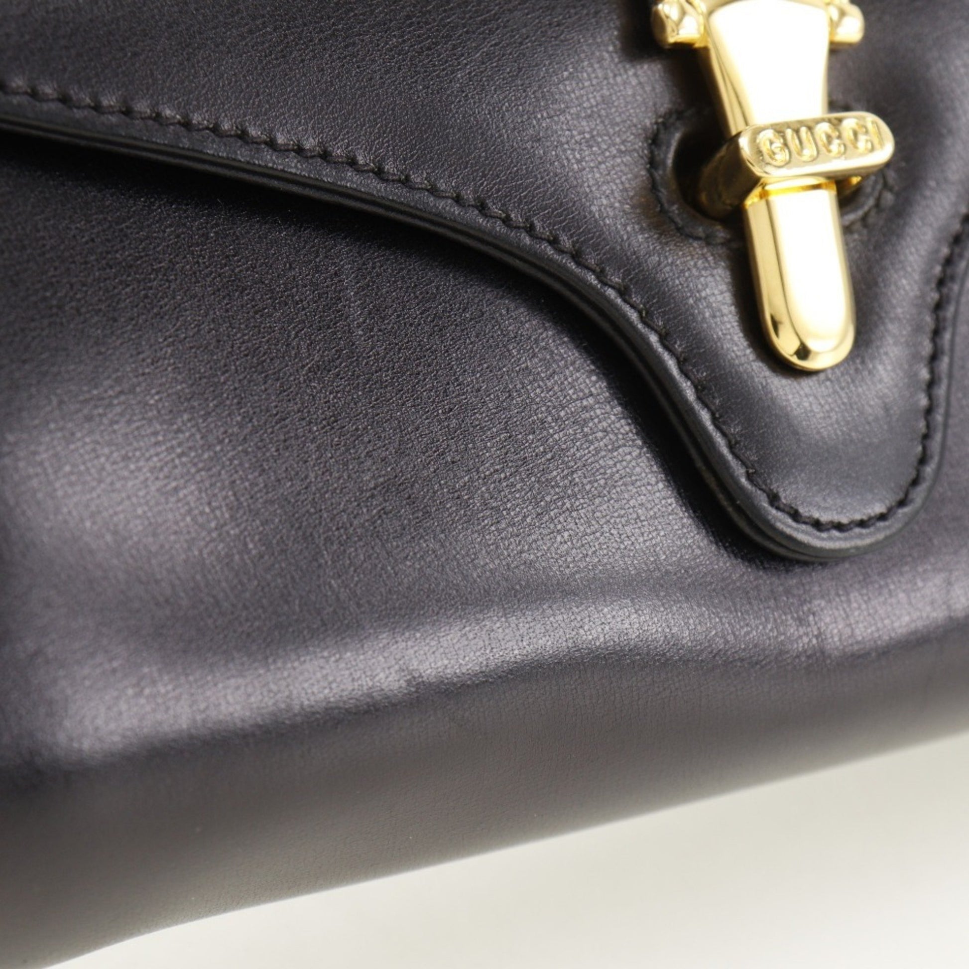 Gucci, Black, Leather, shoulder
