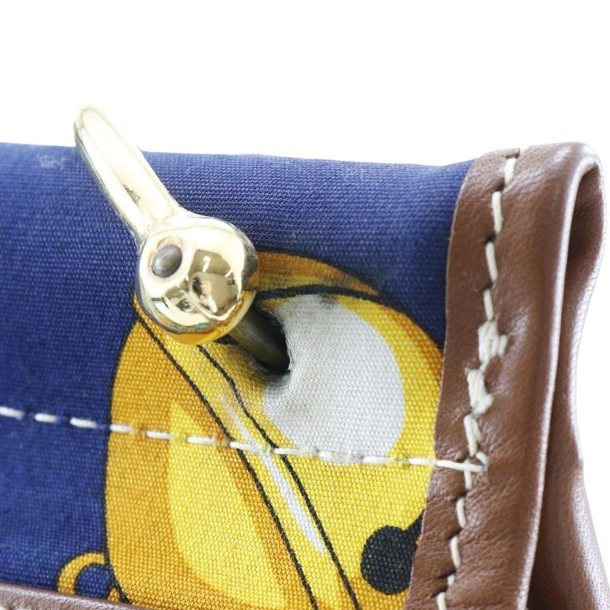 Loewe, Navy, Canvas, shoulder