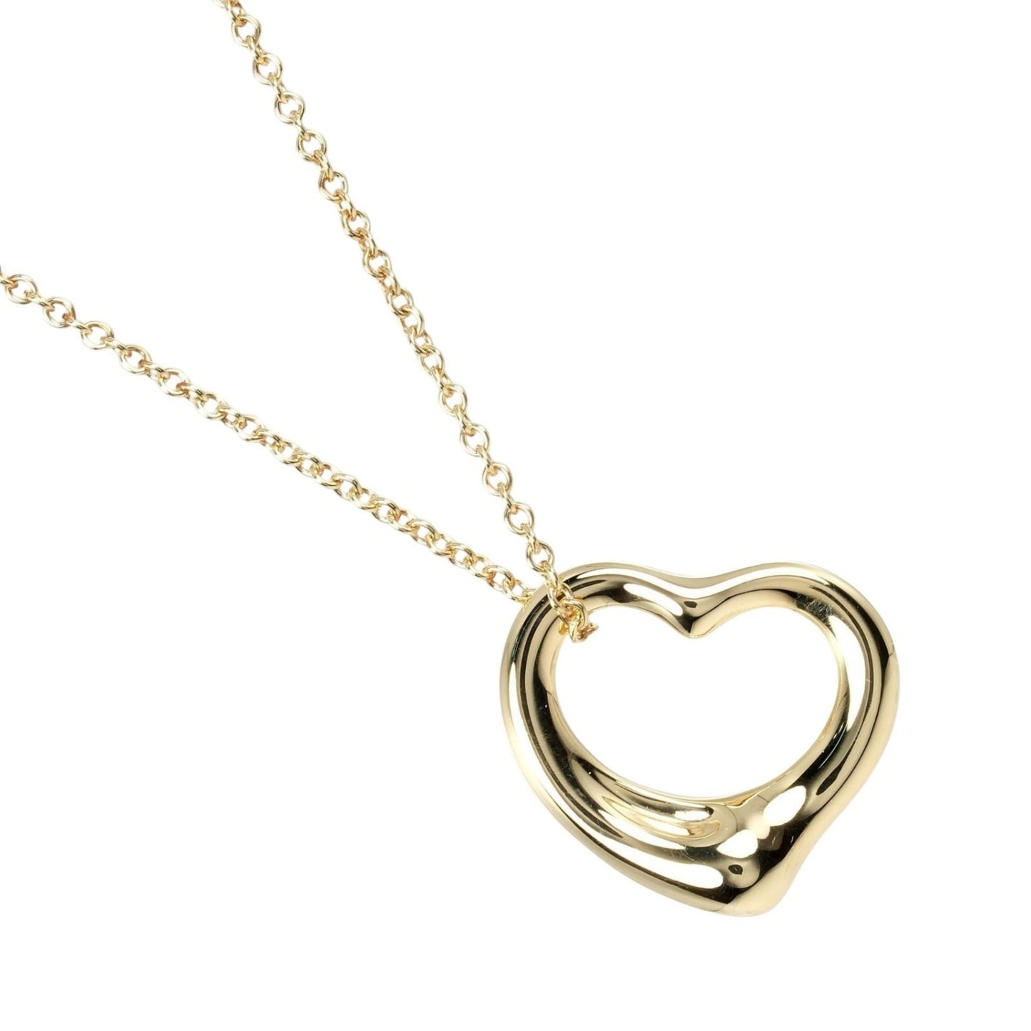 Tiffany & Co Open Heart, Gold, Yellow Gold, necklace