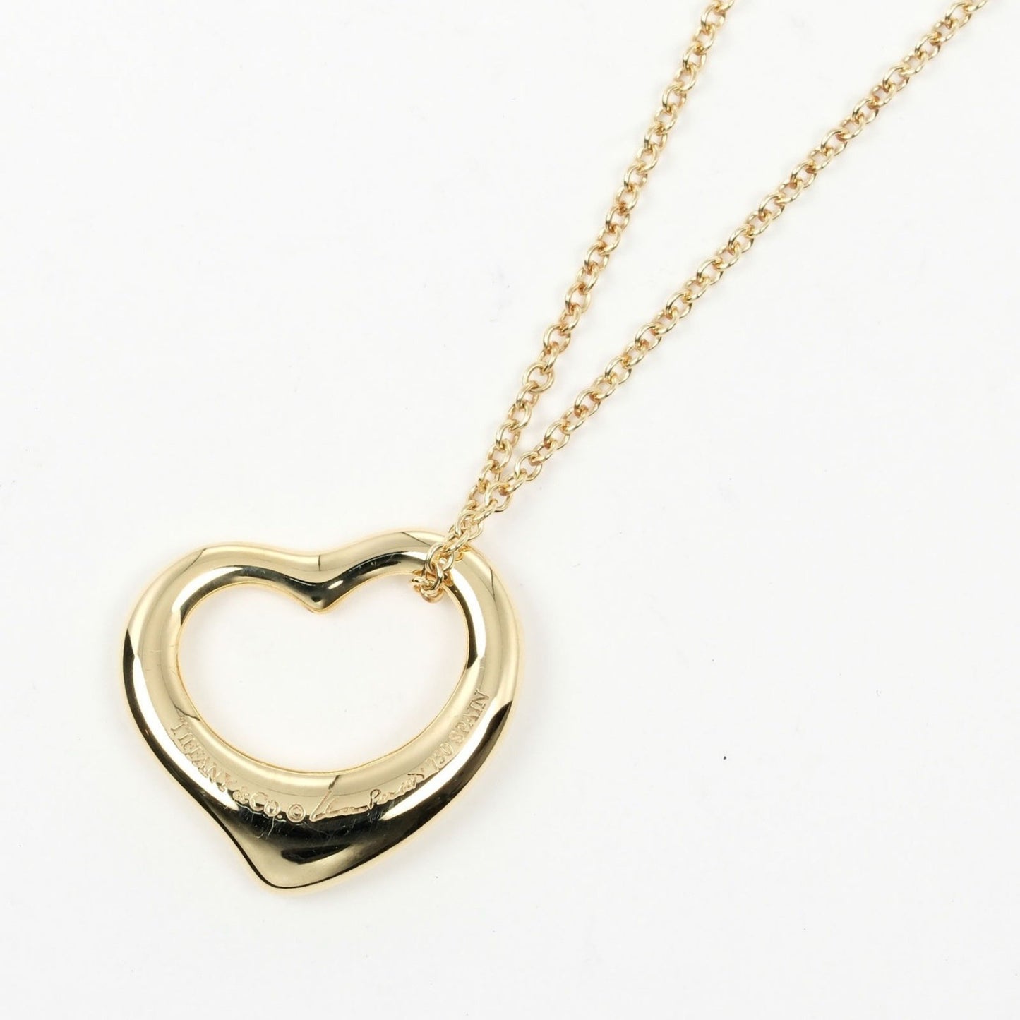 Tiffany & Co Open Heart, Gold, Yellow Gold, necklace