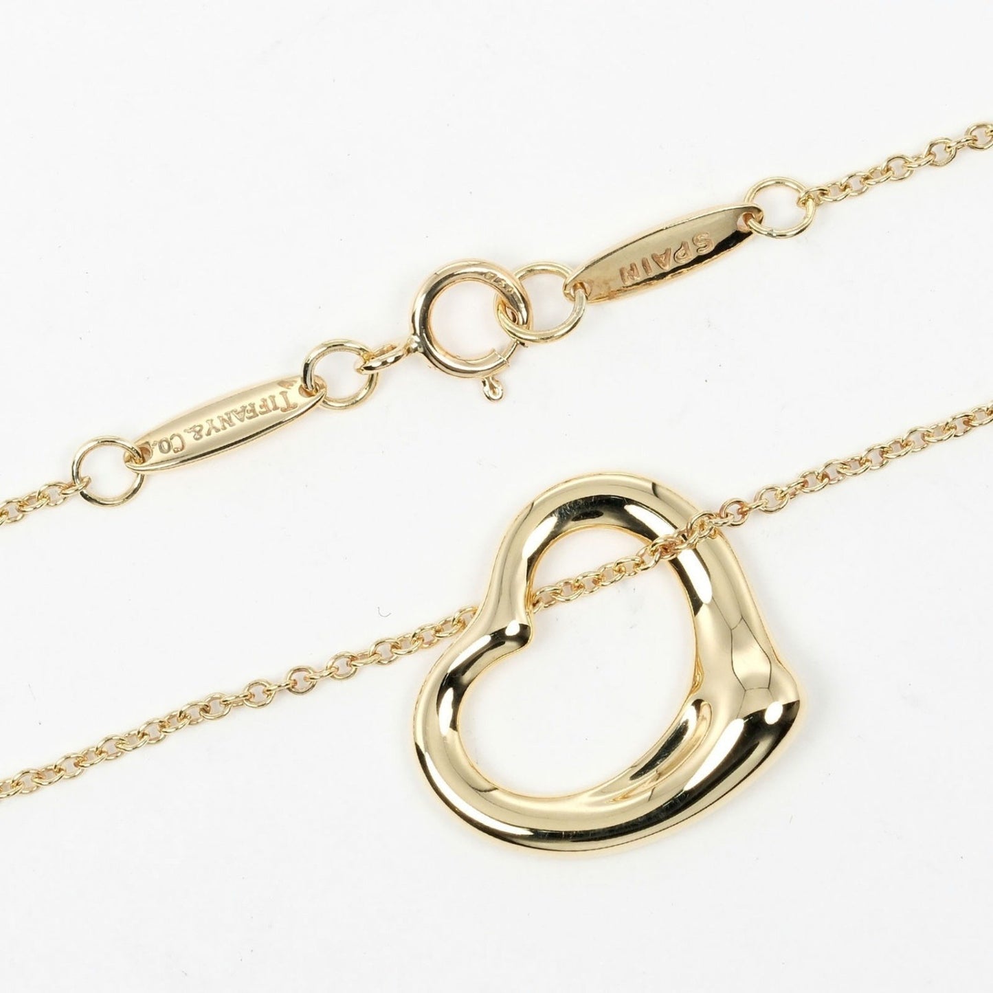 Tiffany & Co Open Heart, Gold, Yellow Gold, necklace