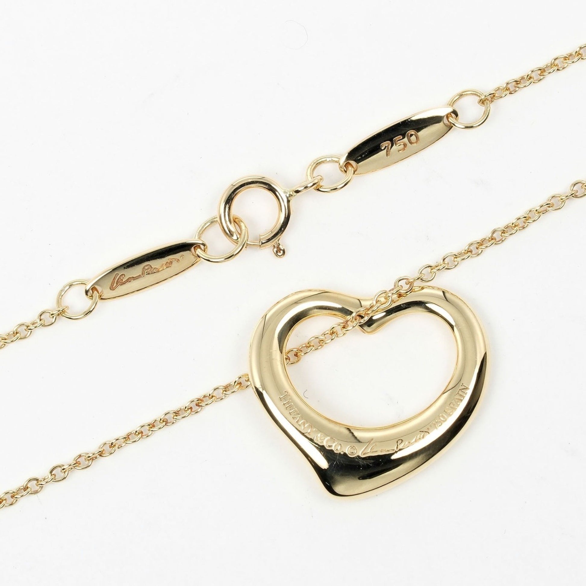 Tiffany & Co Open Heart, Gold, Yellow Gold, necklace