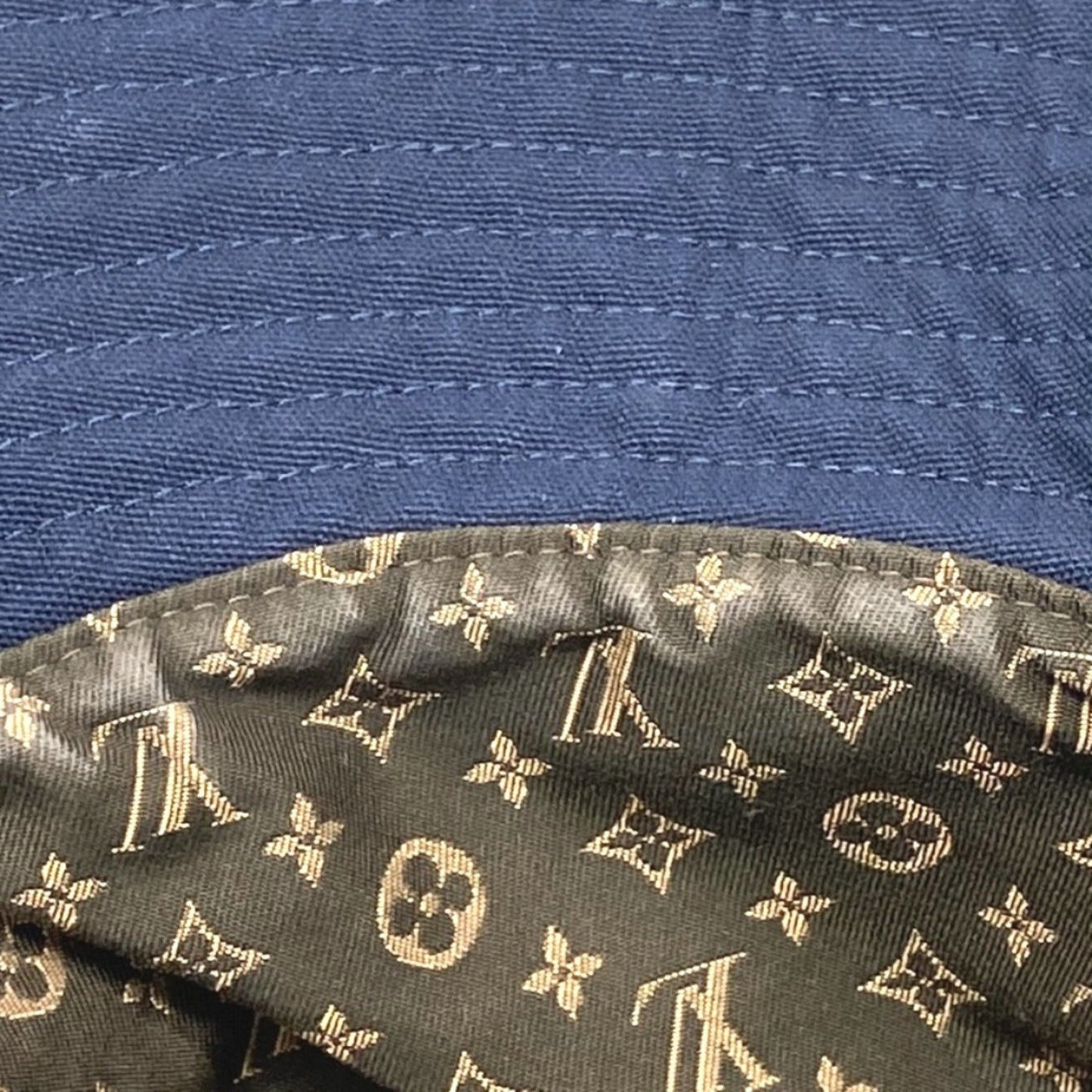 Louis Vuitton, Navy, Cotton, hat