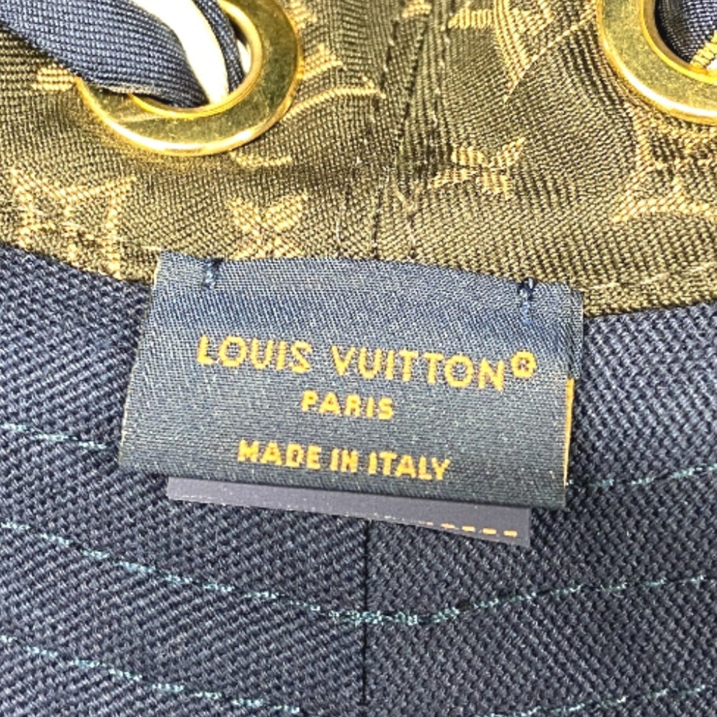 Louis Vuitton, Navy, Cotton, hat