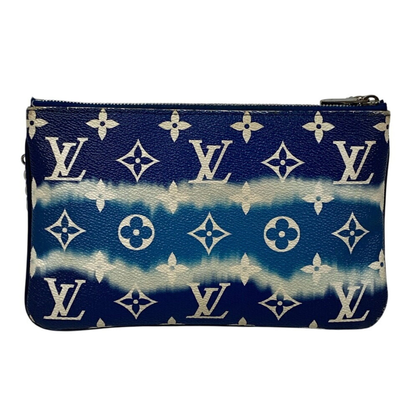 Louis Vuitton Double Zip, Blue, Leather, wallet