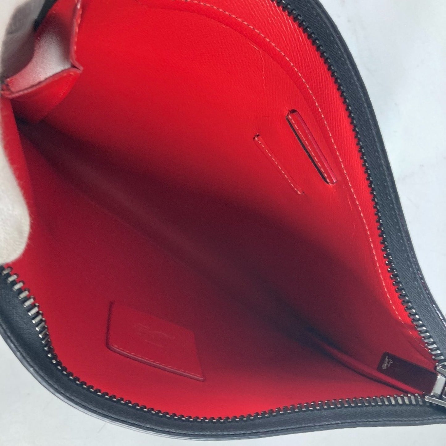 Christian Louboutin Sky Pouch, Black, Leather, clutch