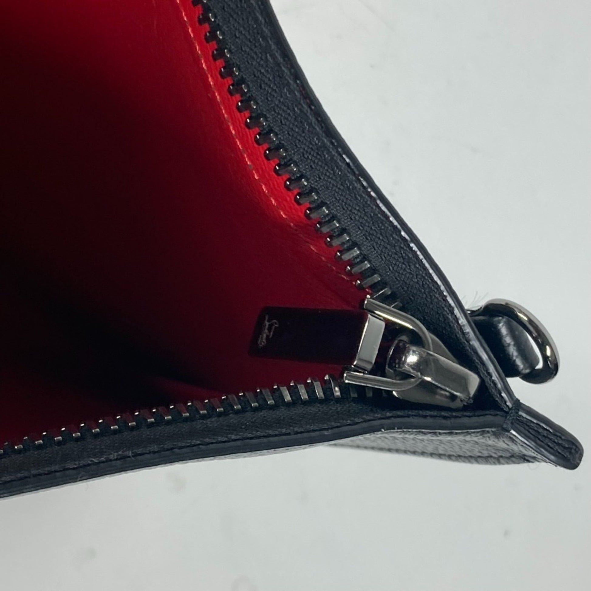 Christian Louboutin Sky Pouch, Black, Leather, clutch