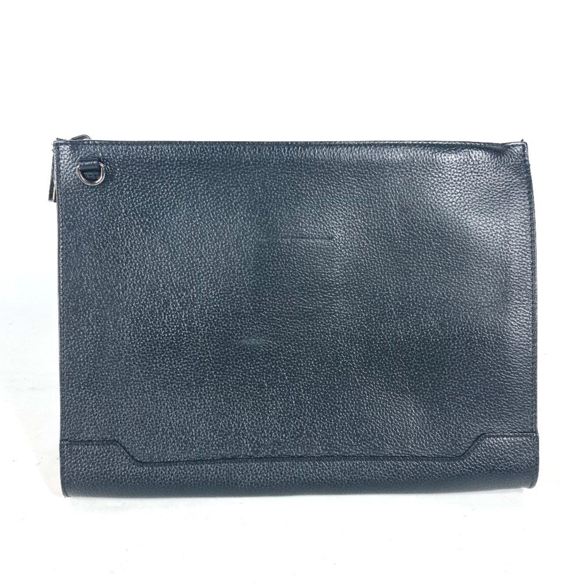 Christian Louboutin Sky Pouch, Black, Leather, clutch