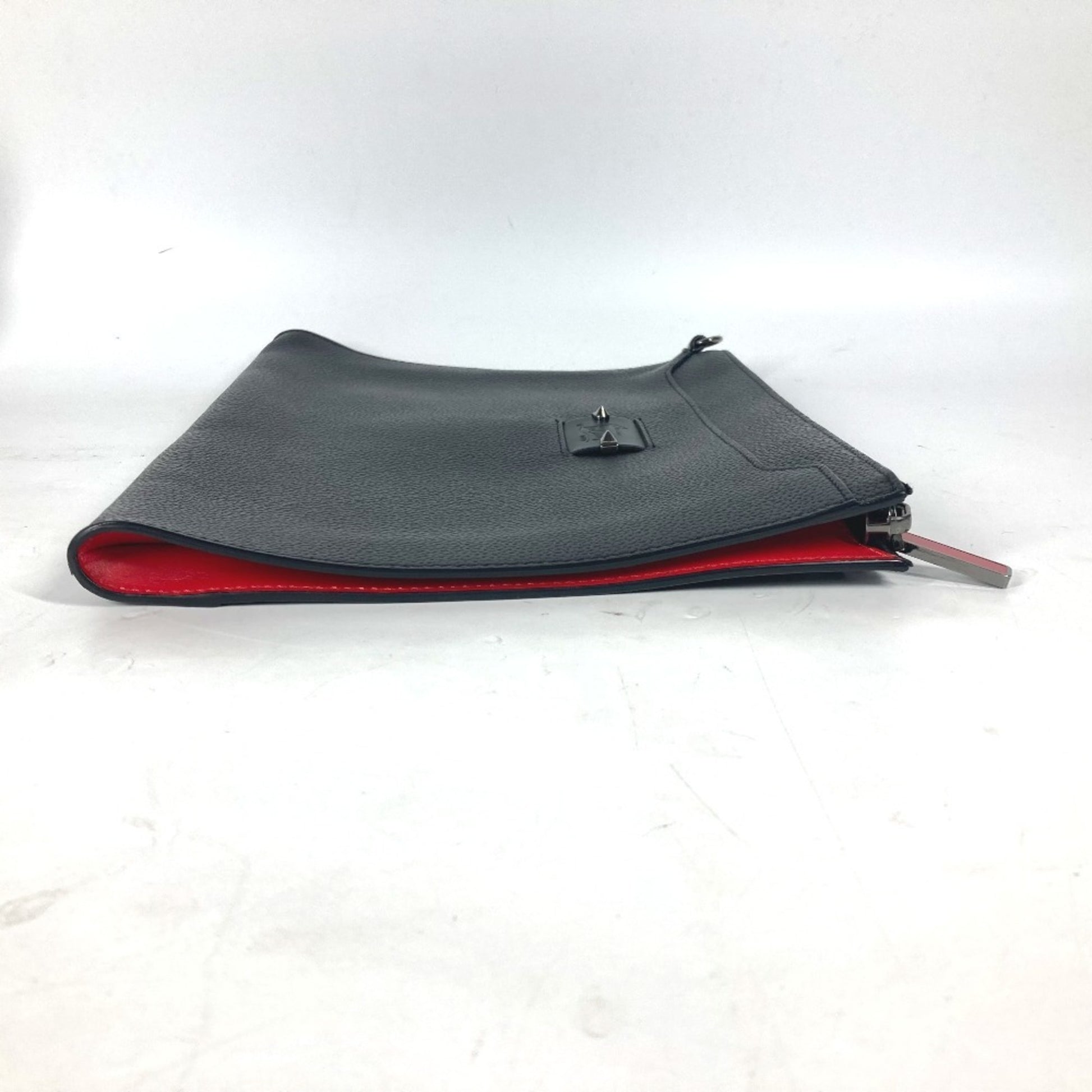 Christian Louboutin Sky Pouch, Black, Leather, clutch