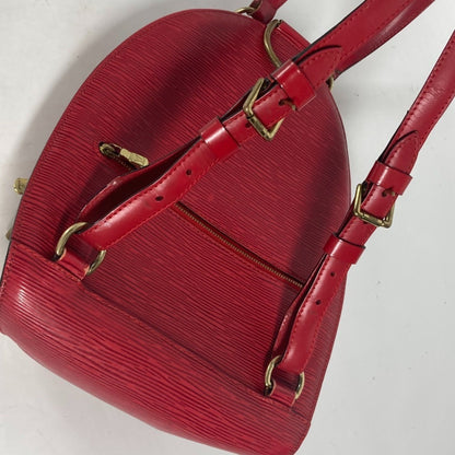 Louis Vuitton, Red, Leather, backpack