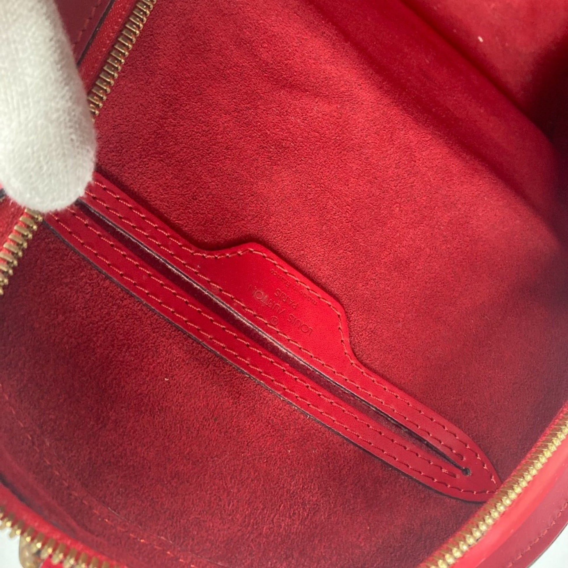 Louis Vuitton, Red, Leather, backpack