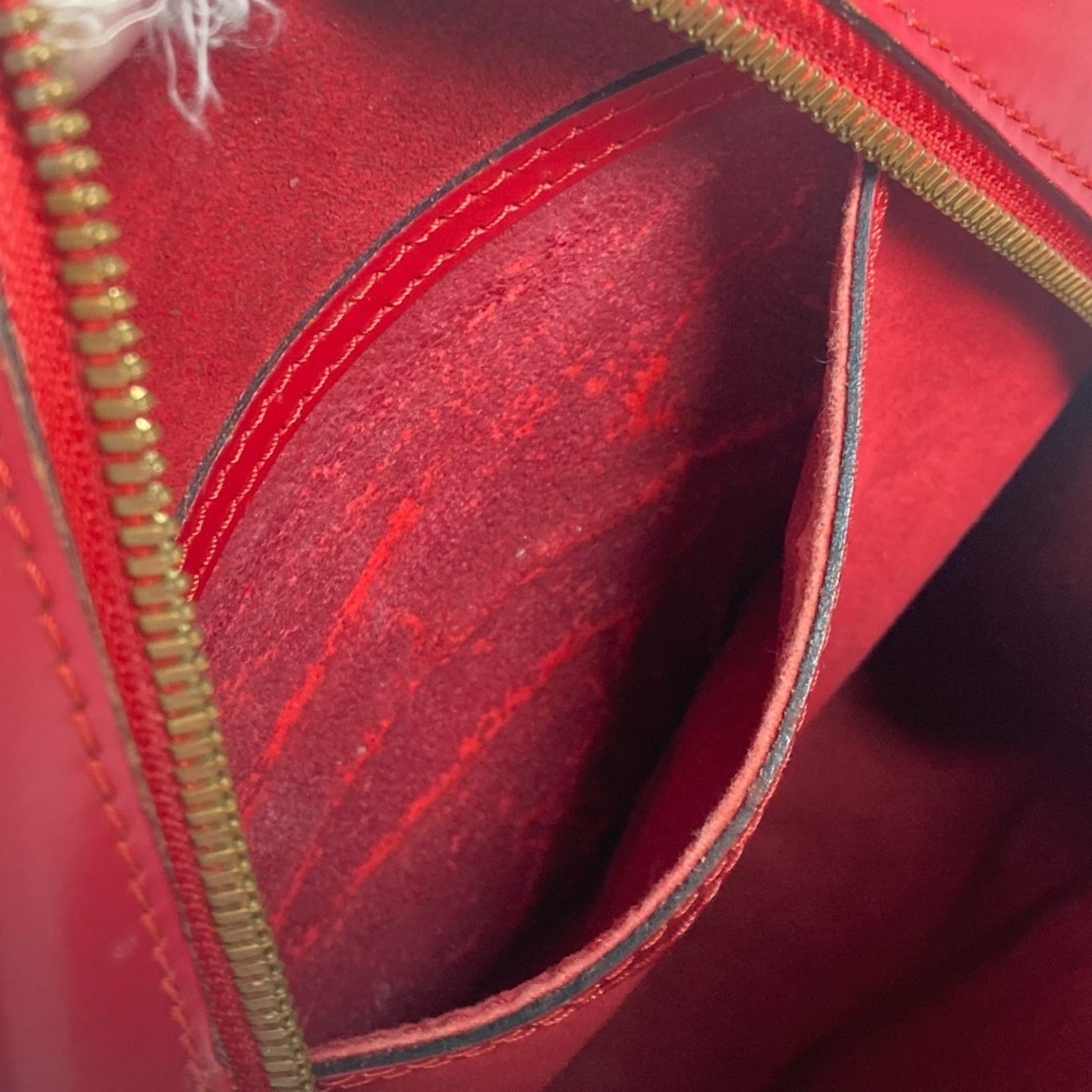 Louis Vuitton, Red, Leather, backpack