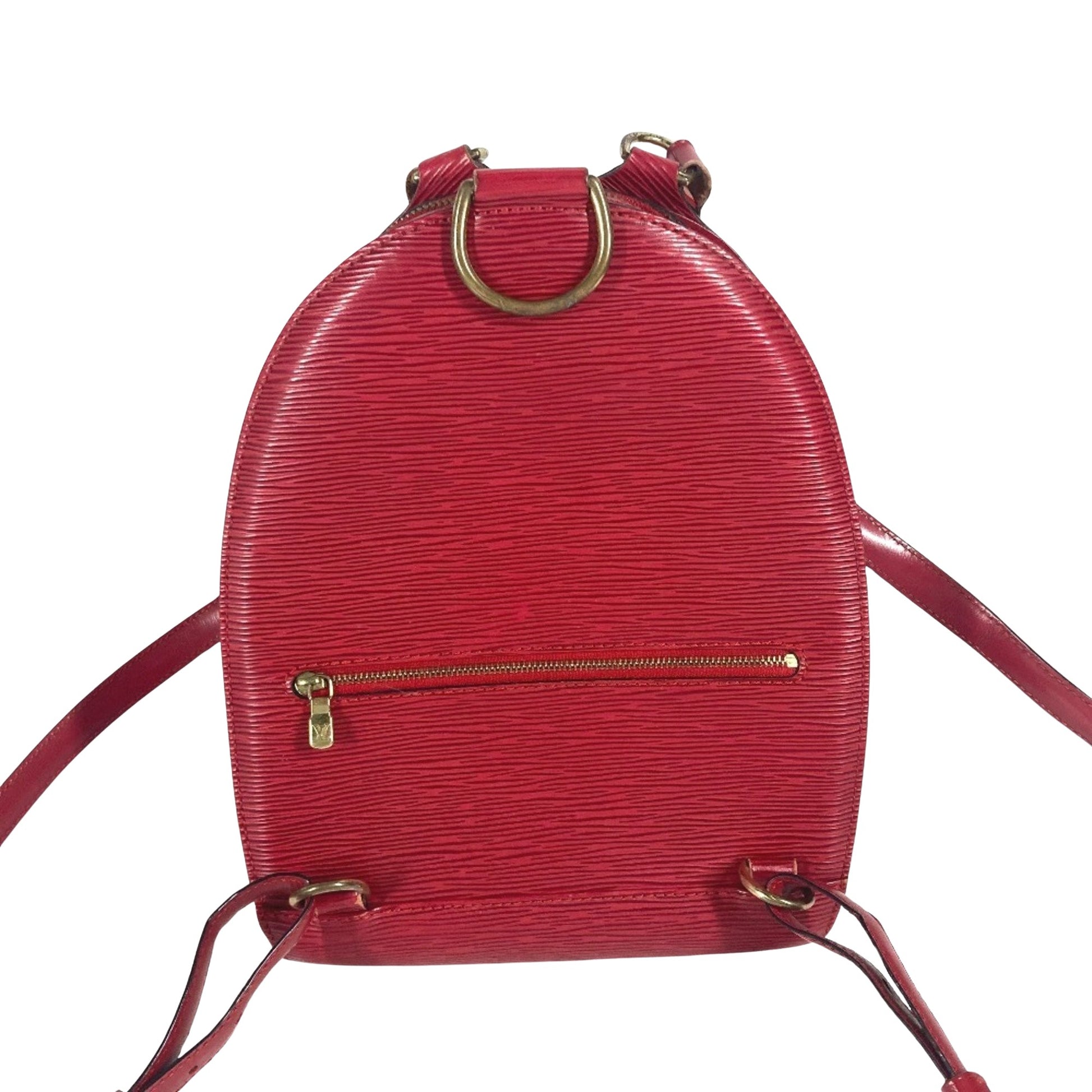 Louis Vuitton, Red, Leather, backpack