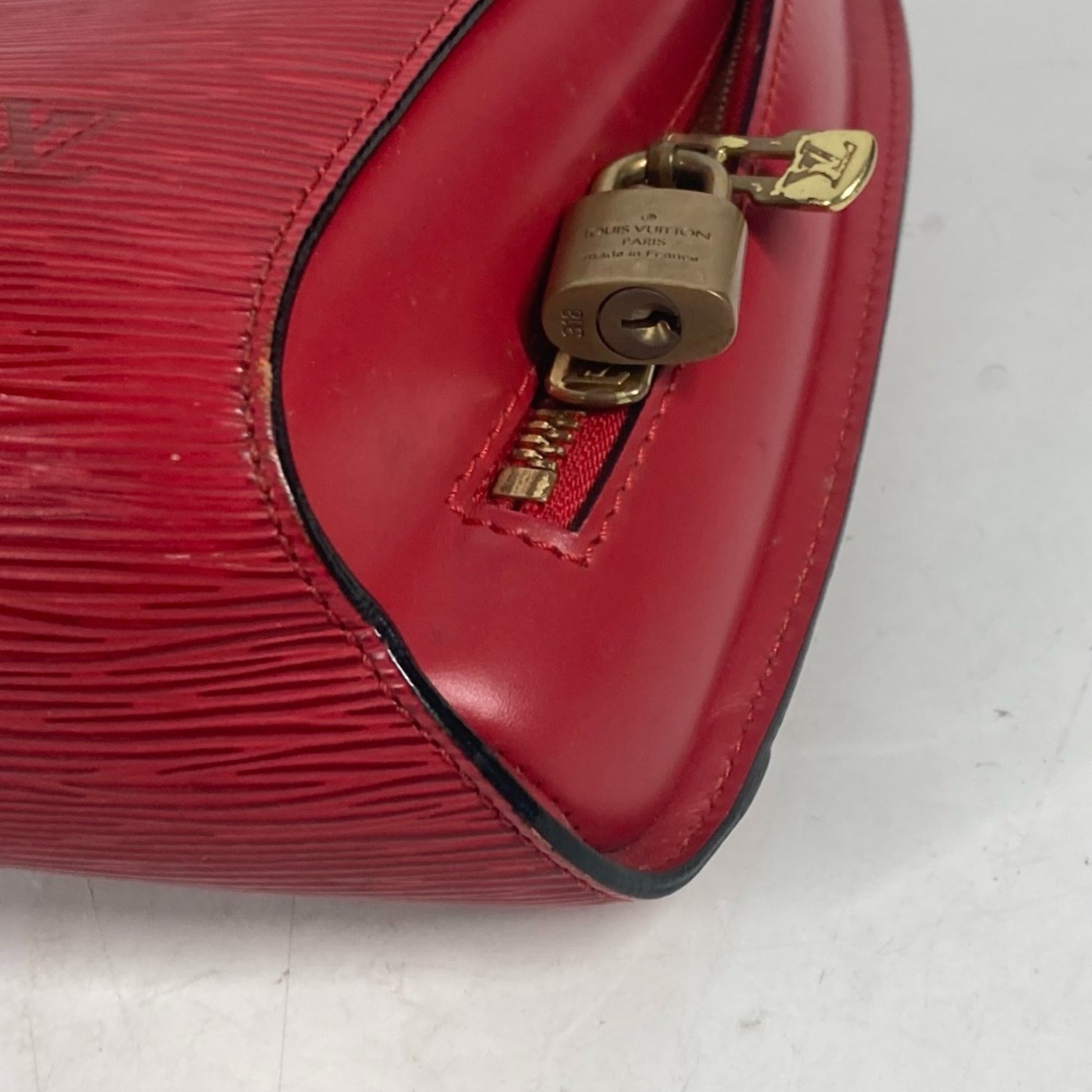Louis Vuitton, Red, Leather, backpack