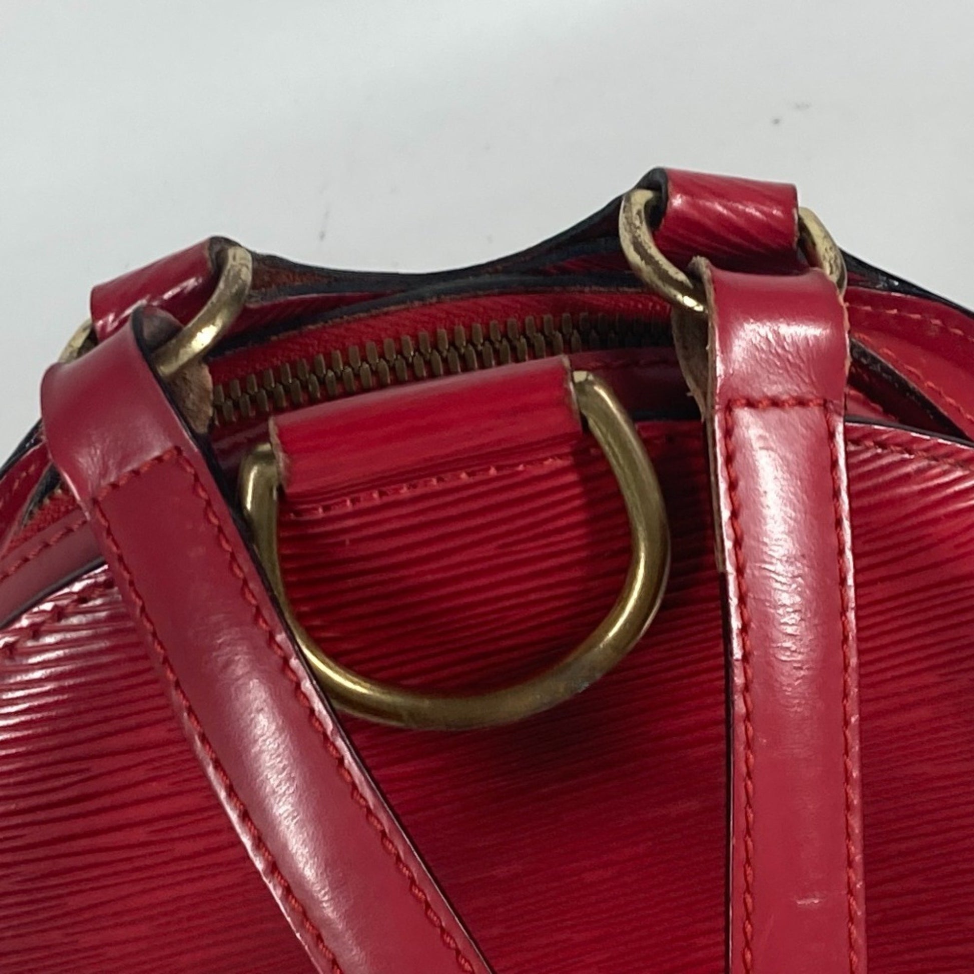 Louis Vuitton, Red, Leather, backpack
