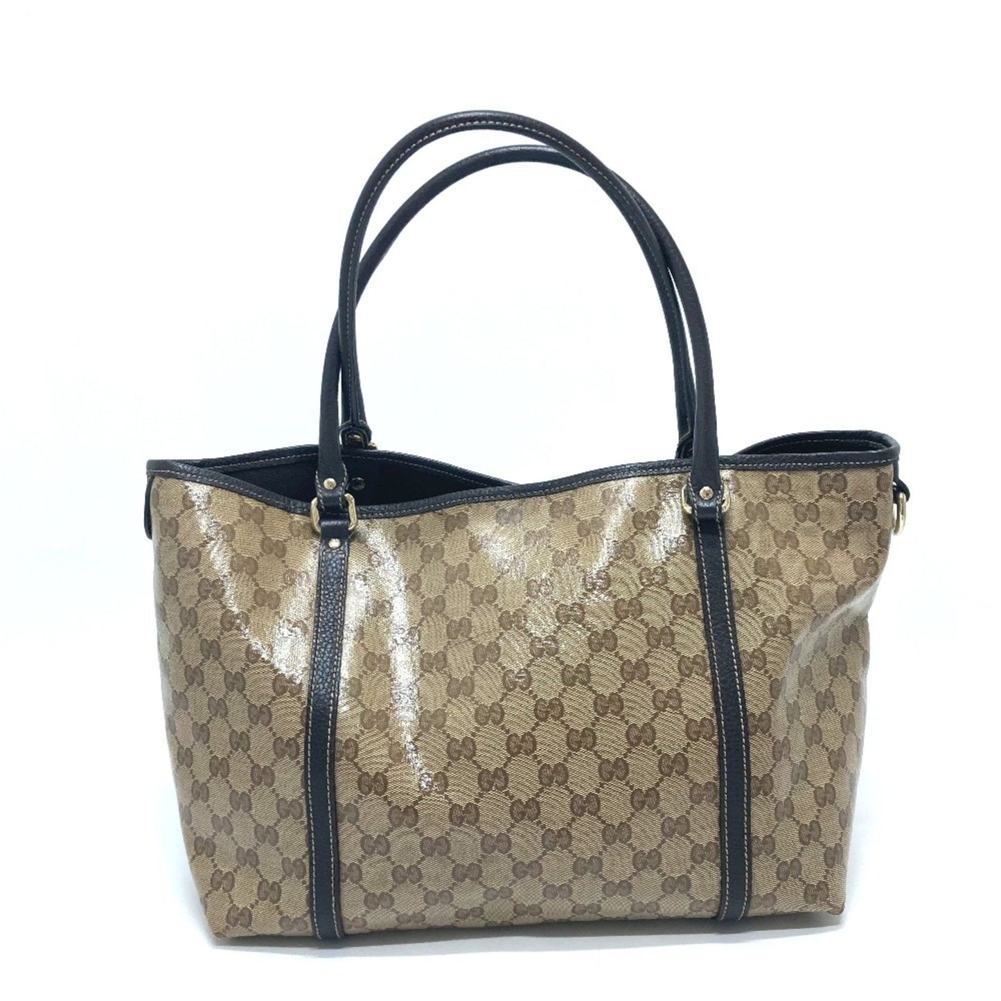 Gucci GG crystal, Brown, Canvas, tote