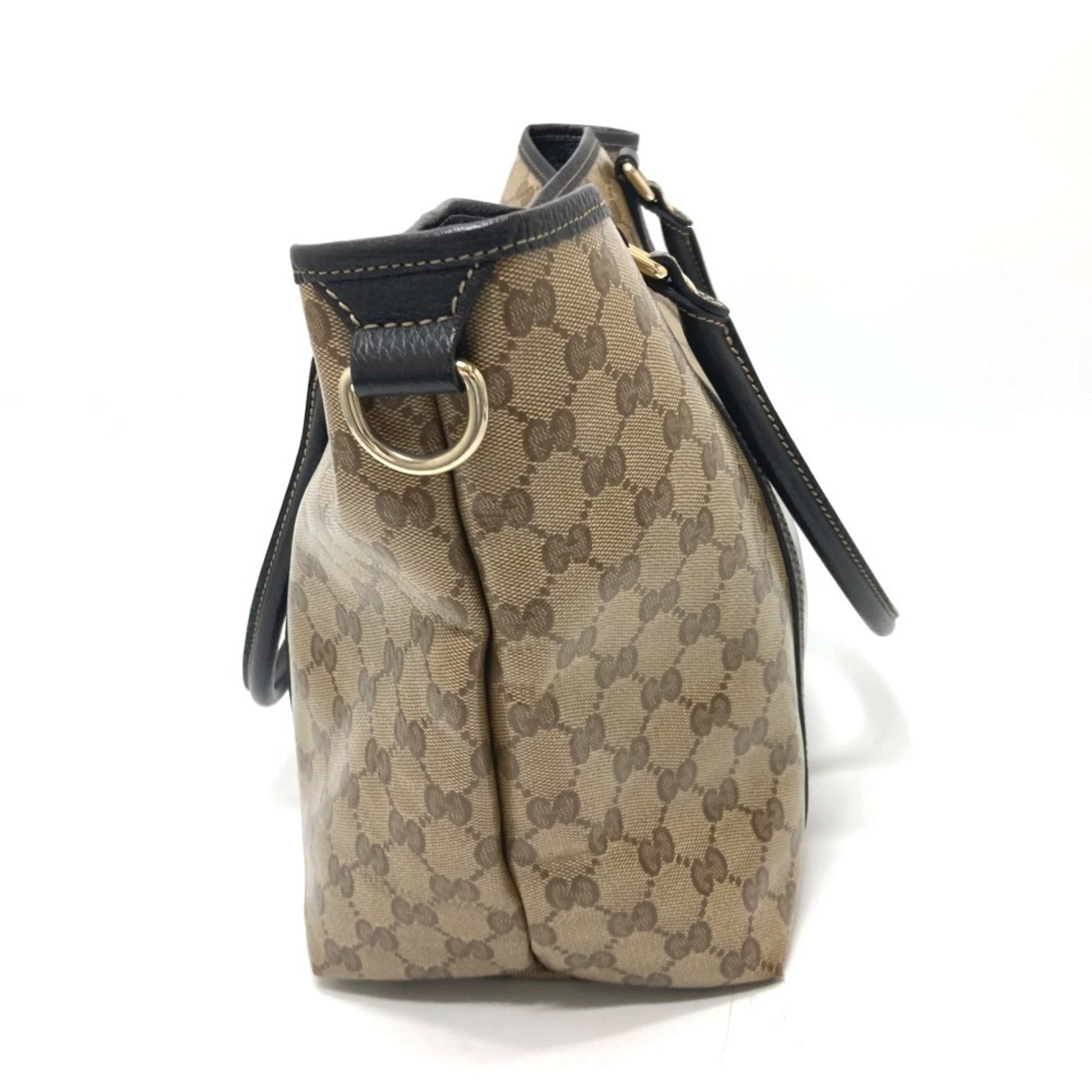 Gucci GG crystal, Brown, Canvas, tote