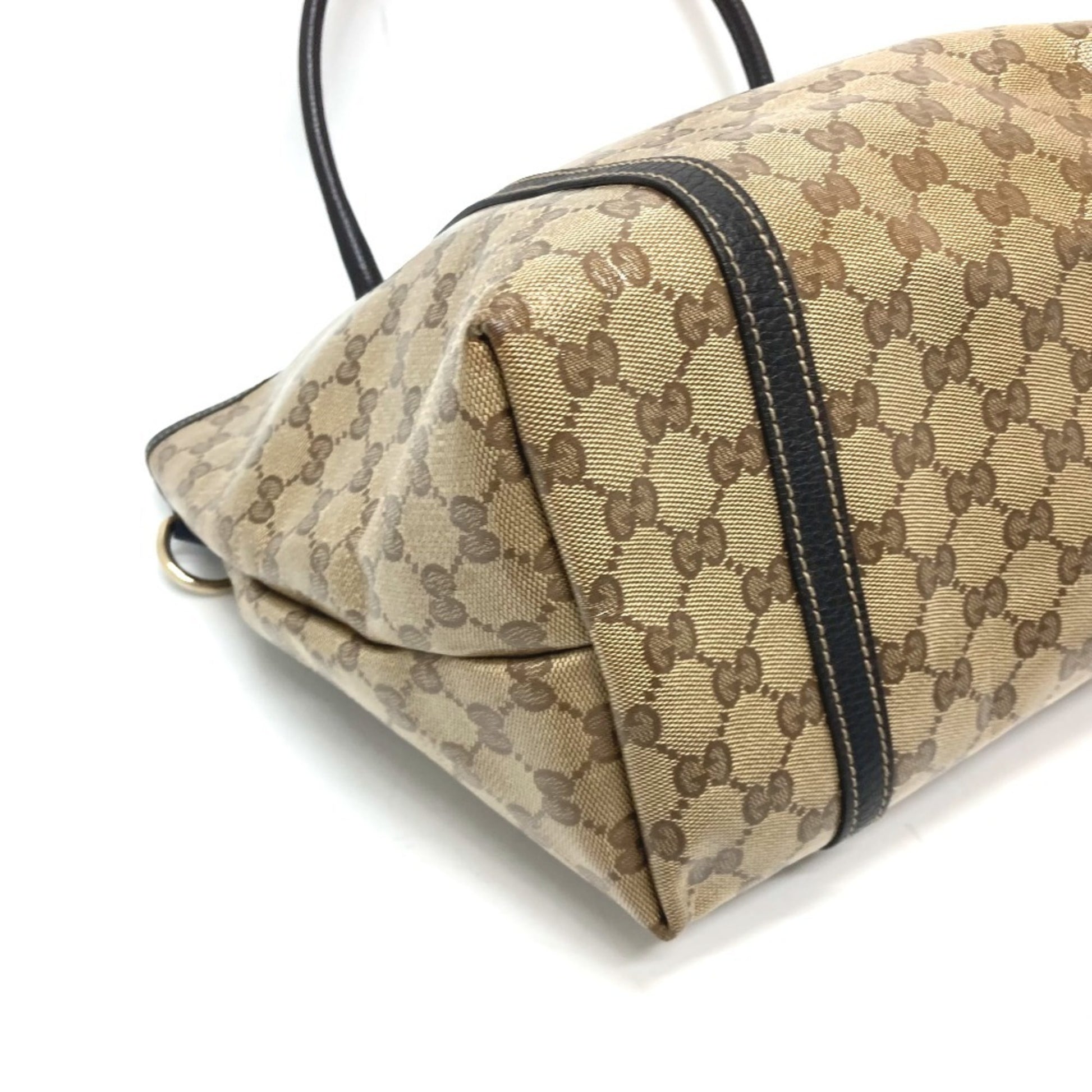 Gucci GG crystal, Brown, Canvas, tote