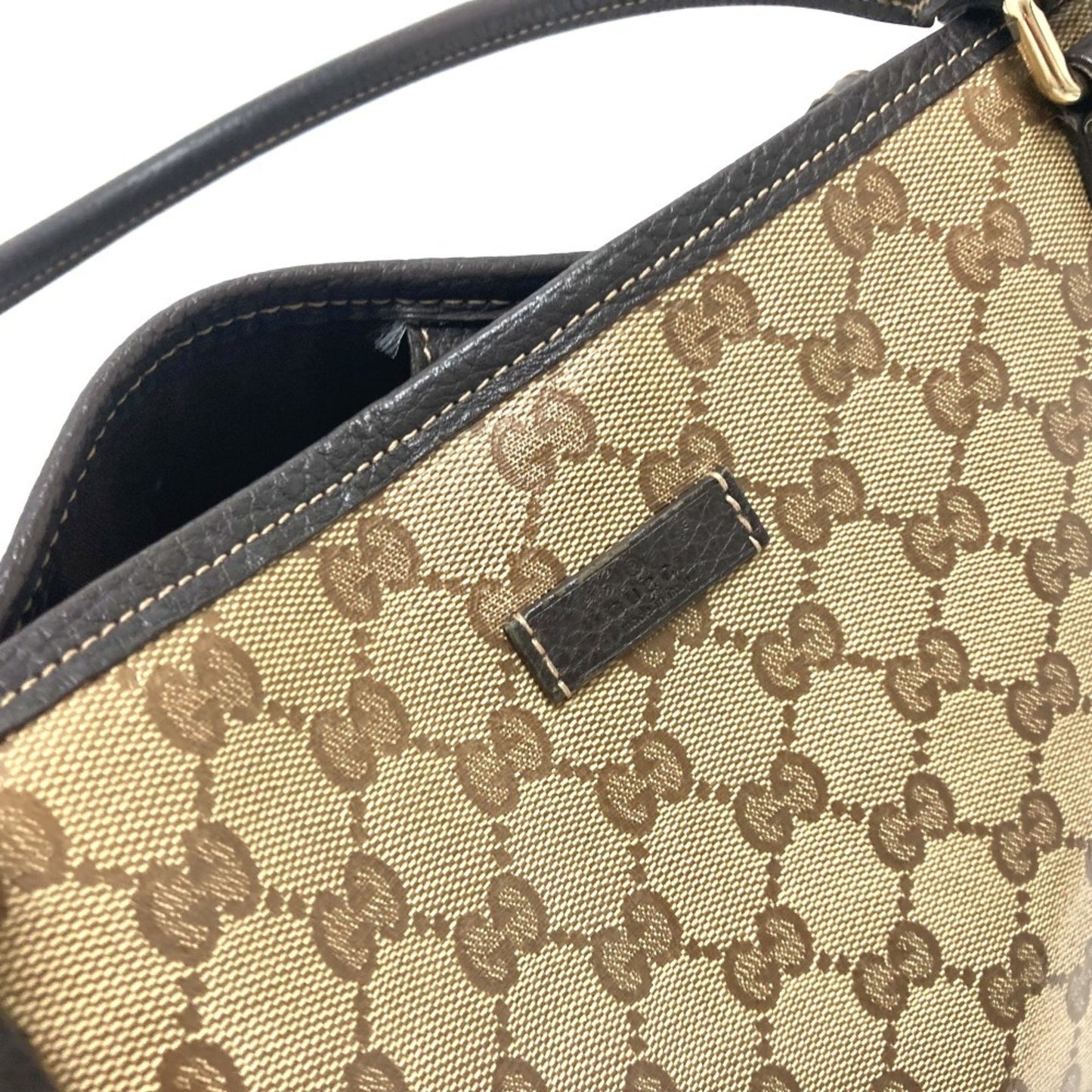 Gucci GG crystal, Brown, Canvas, tote