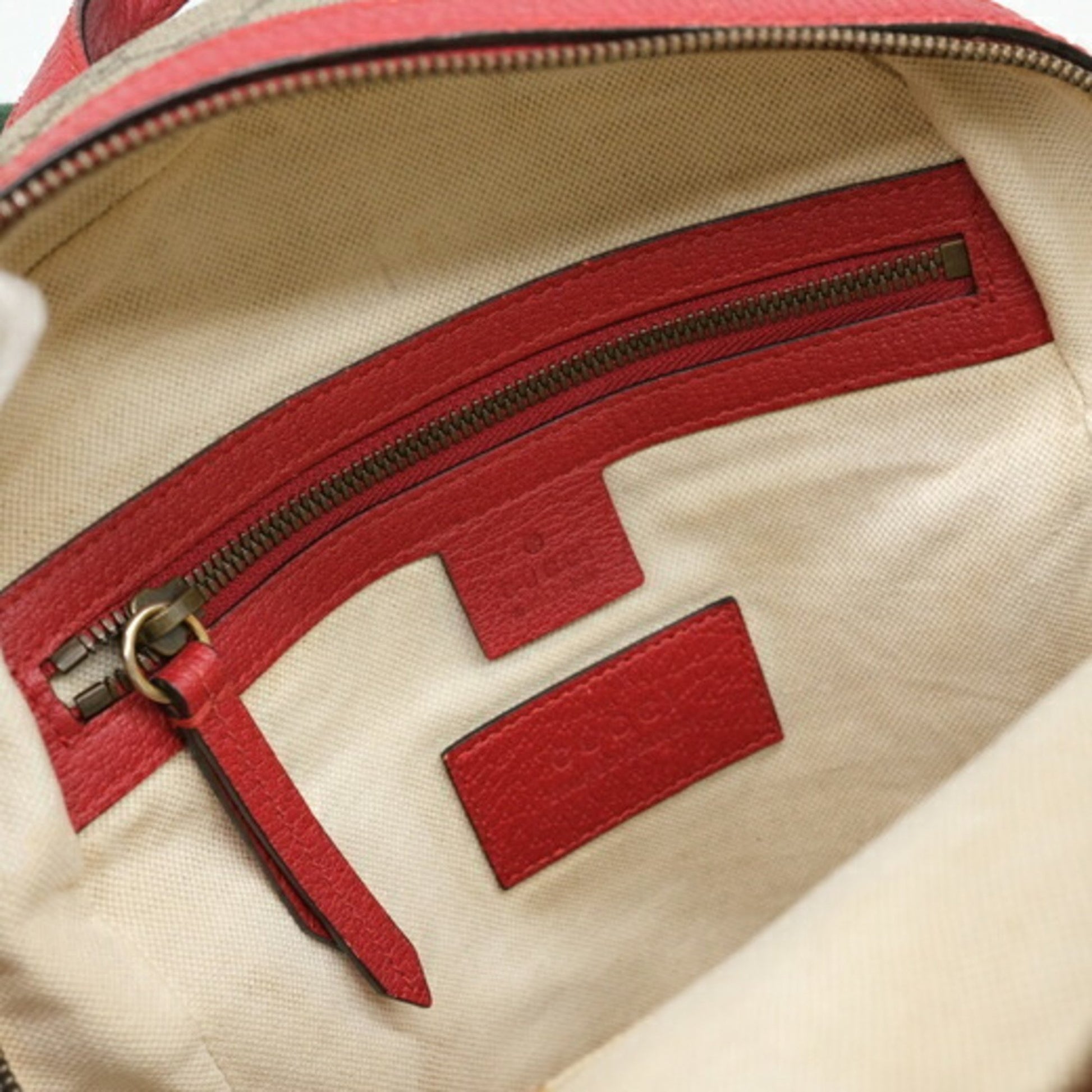 Gucci Bosco, Beige, Canvas, backpack