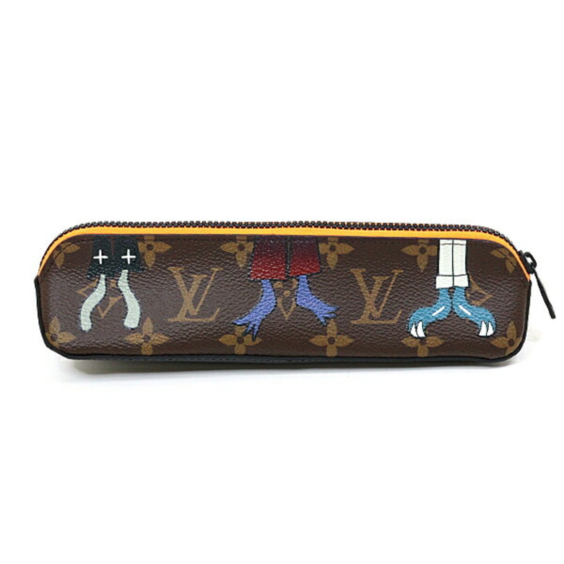 Louis Vuitton Trousse Elizabeth, Brown, Canvas, wallet