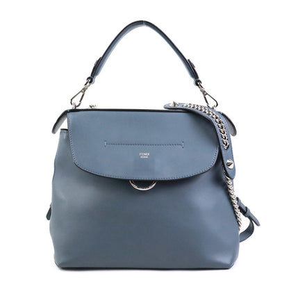 Fendi Back to school, Blue, Leather, backpack