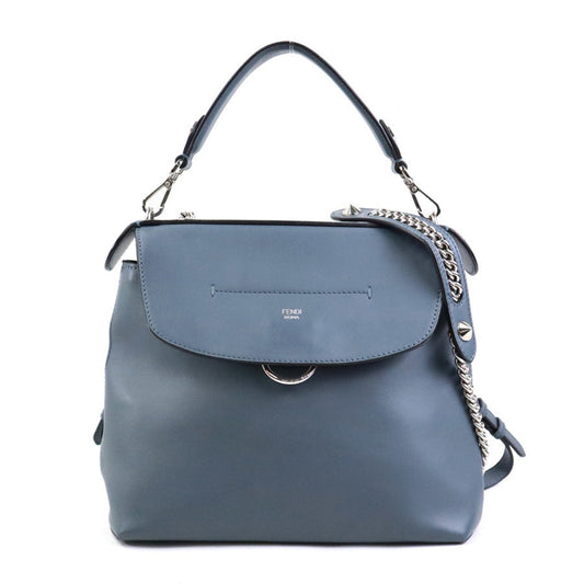 Fendi Back to school, Blue, Leather, backpack