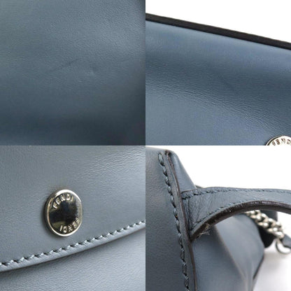 Fendi Back to school, Blue, Leather, backpack