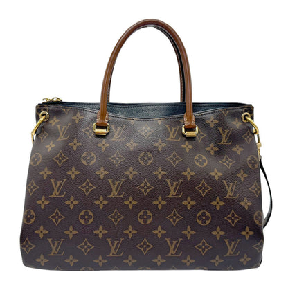 Louis Vuitton Pallas, Black, Canvas, handbag